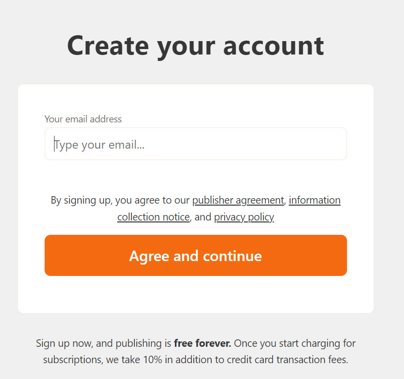 Substack Create an Account