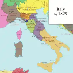 Interactive map of Italian Unification