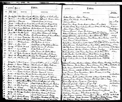 Baptism record from Trinity Lutheran Church in Jersey City, Hudson, New Jersey