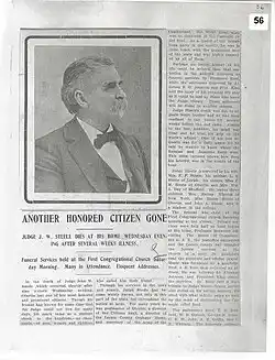 An obituary of an Ohio citizen in a local publication