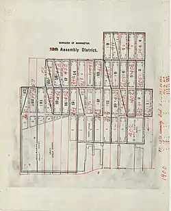 1900 enumeration district map for Manhattan, New York City