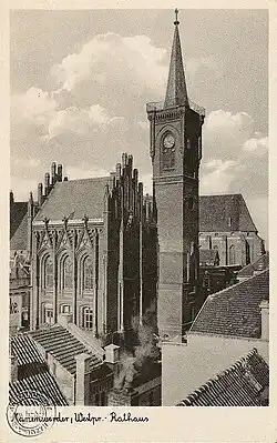 The old town hall in Marienwerder