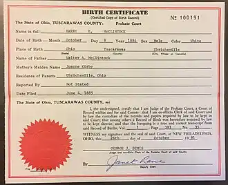 Mac Birth Certificate Ohio