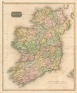 1815 map of Ireland