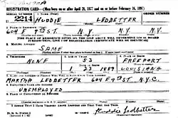 Draft registration card
