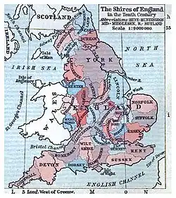 Map of the Shires of England