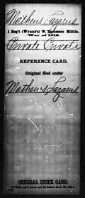 Compiled Military Service Record card