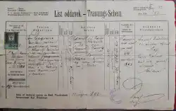 marriage document from the Austrian Empire