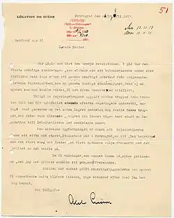 Swedish military document