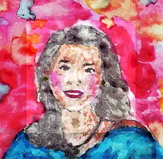 Pencil and watercolour illustration of Teresa Teng, a Taiwanese Singer.