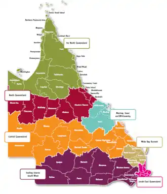 Regional map of Queensland