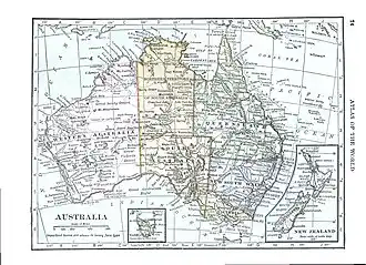 1909 Map of Australia and New Zealand