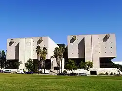 The façade of the Arquivo Nacional Torre do Tombo or national archives of Portugal