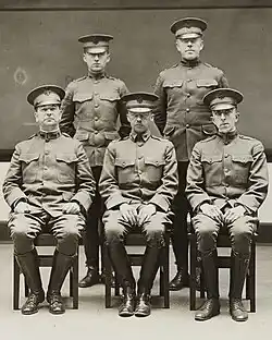 Group photo of US Army officers, members of academic board, Massachusetts Institute of Technology. 1918.
