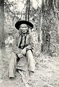 Photo of Timotsk, Hereditary Chief of the Klickitats in the book "Portland, Oregon, Its History and Builders," 1911.