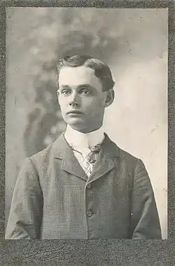 Cabinet card of young man