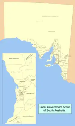 Map of South Australia LGAs