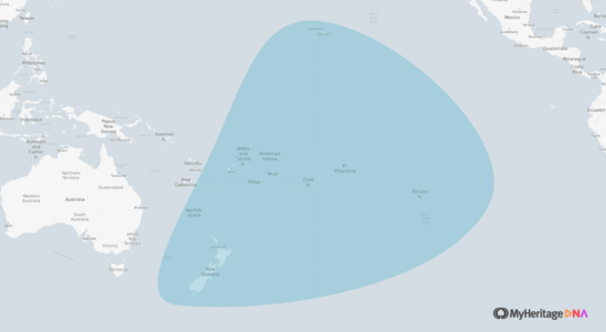 Polynesian ethnicity map