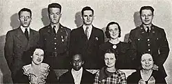 Staff of the University of Wichita newspaper, the Sunflower, on the 1935 Parnassus yearbook.