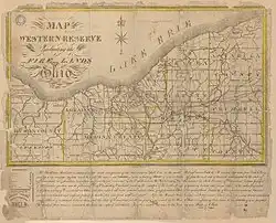 Map of Western Reserve, Ohio 1826