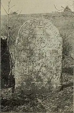 Tombstone of Cathrine Calhoun