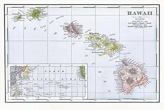Map of Hawaii 1899