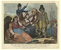 Black-eyed Sue and Sweet Poll of Plymouth taking leave of their lovers who are going to Botany Bay