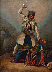 Bajo Pivljanin Kills a Turk by Aksentije Marodic (1878)