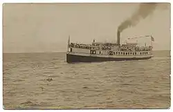 Passengers on steamship "Pilot Boy," Corpus Christi. 1908