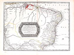 A map of colonial Brazil from Nicolas Sanson’s Mappe-Monde ou Carte Generale du Monde, first published in Paris in 1651