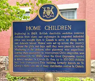 British Home Children Plaque
