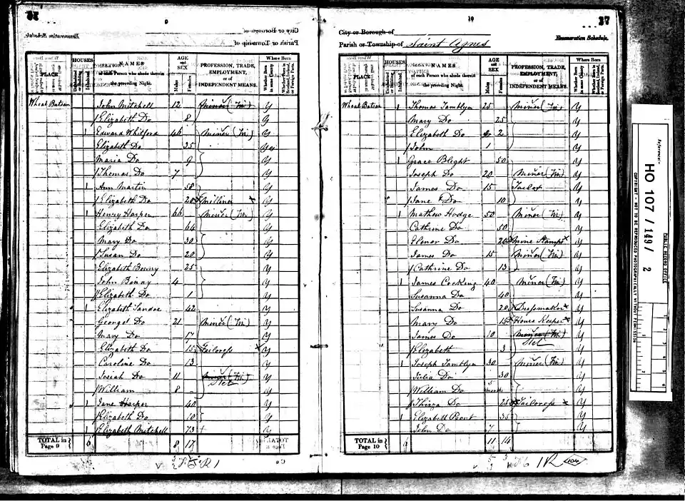 1841 England And Wales Census Records - MyHeritage Wiki