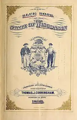 Cover of "The Wisconsin blue book," 1893.
