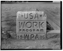 Works Progress Administration monument, Upper Doughty Dam, New Jersey, 1936