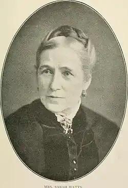 Portrait of Sarah Watts, from the book "South Carolina women in the confederacy", 1903