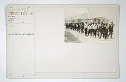 Colored Troops - New Arrivals at Camp Meade, Maryland. American Unofficial Collection of World War I Photographs, US National Archives 1917-1918.