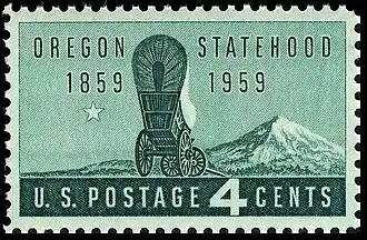 Oregon statehood US postage stamp