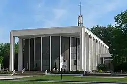 Cathedral of the Risen Christ in Lincoln, Nebraska. Bishop Fabian Bruskewitz of the Roman Catholic Diocese of Lincoln excommunicated several members of the community in 1996 for promoting positions deemed as "totally incompatible with the Catholic faith."