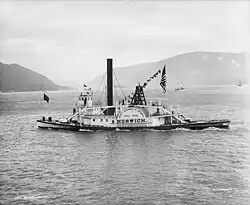 The stemboat Norwich during the 1909 Hudson-Fulton celebrations