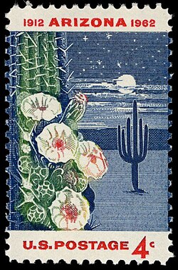 Arizona statehood 1962 United States postage stamp