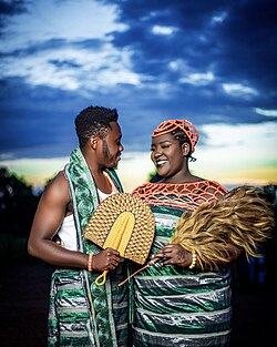 Bride and Groom in from the Upper West region of Northern Ghana.