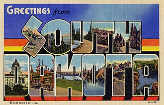 South Dakota postcard