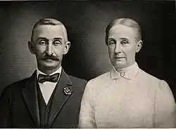 Photo of Austin Pierpont and his wife Lucy Adeline Welton in the book History of Waterbury and the Naugatuck Valley, Connecticut, 1918.