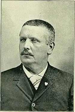 Portrait of QMS Elias Seaman from the book "History of the Fifth West Virginia Cavalry," 1890.