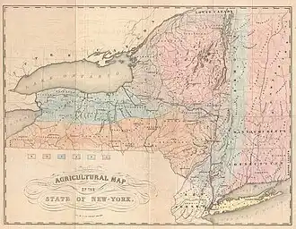 New York State map, 1846