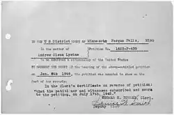 naturalization application document
