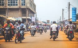 African town traffic, Benin