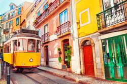 A streetcar in Portugal
