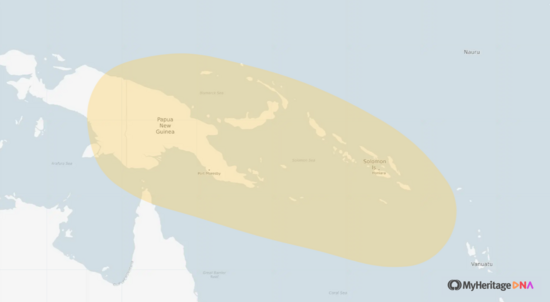 Polynesian ethnicity map (MyHeritage)