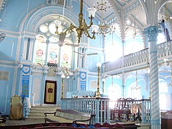 Interior of Knesset Eliyahoo Synagogue. Mumbai, India.